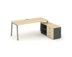 Стол письменный с греденцией правой на А-образном каркасе 1780x1580x750 Style Project Direct images