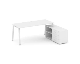 Стол письменный с греденцией правой на А-образном каркасе 1980x1480x750 Style Project Direct images