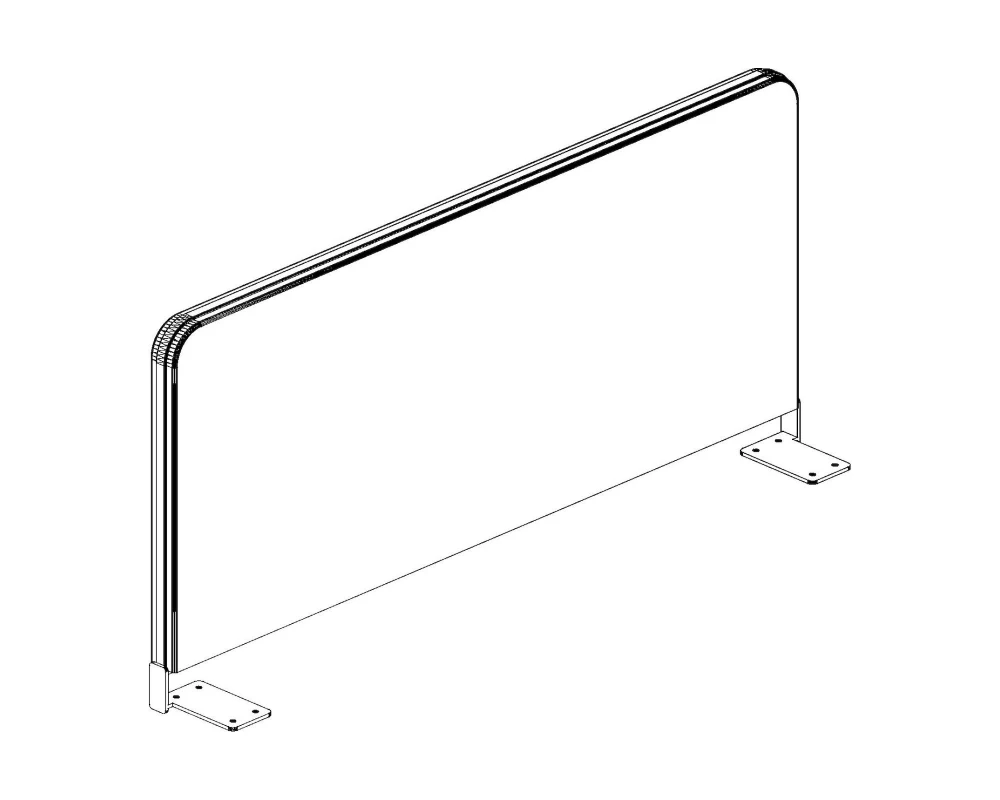 Экран боковой Ткань+AL кант 600х28х497 Style Project