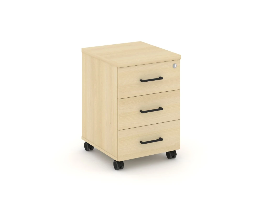 Тумба мобильная 3 ящ. Стандартные колеса 416x460x611 Стайл Проджект / Style Project