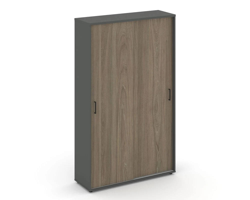 Шкаф-купе с полками в 2-х секциях 1200x400x1982 зад. стенка HDF Стайл Проджект / Style Project