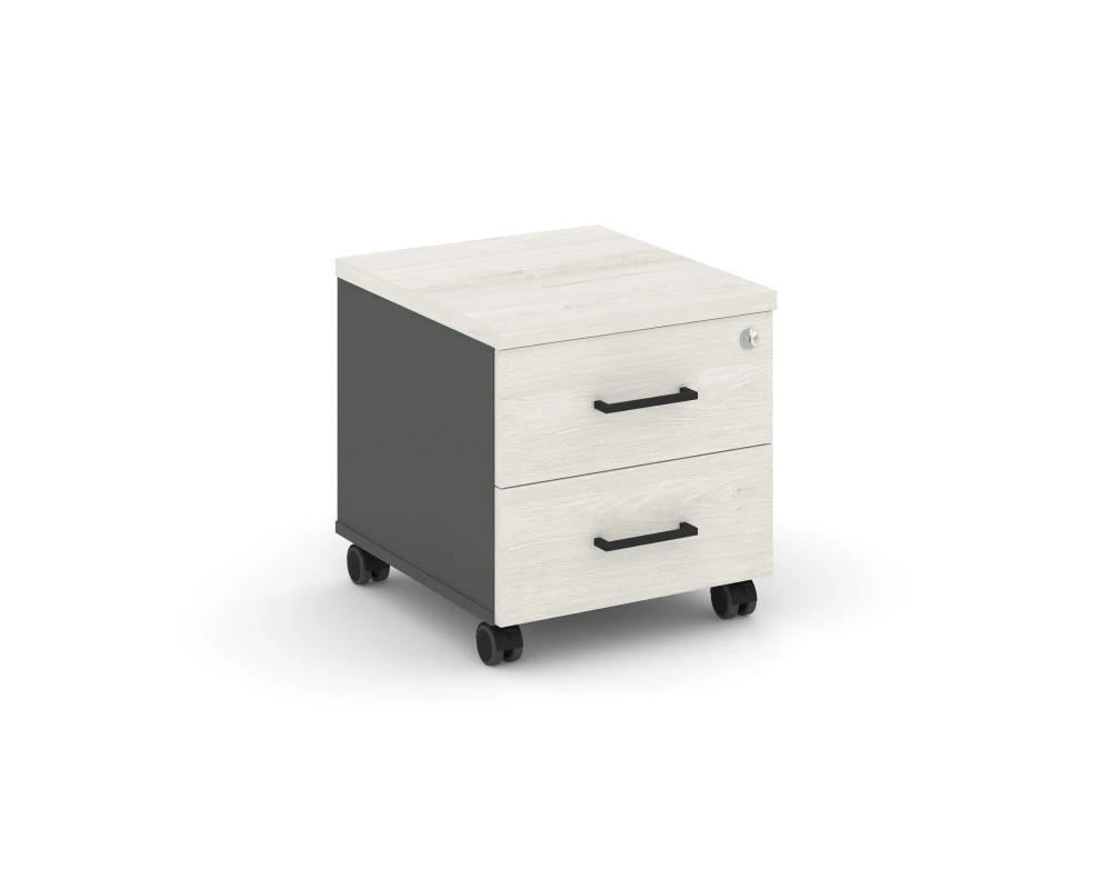 Тумба мобильная 2 ящ. Стандартные колеса 416x460x437 Стайл Проджект / Style Project