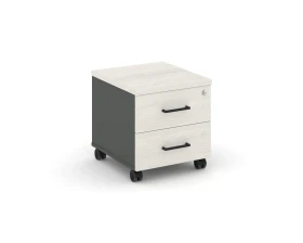 Тумба мобильная 2 ящ. Стандартные колеса 416x460x437 Стайл Проджект / Style Project images