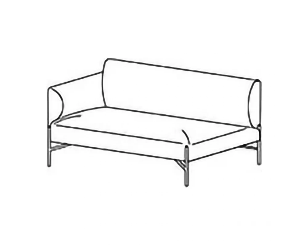 Двухместная секция, п/л справа Toscana