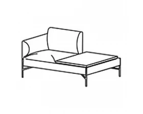 Двухместная секция со столиком, п/л справа Toscana images