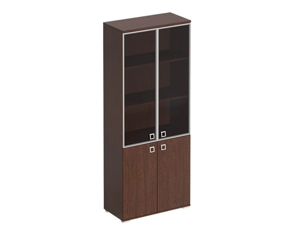 Шкаф для документов со стеклянными тонированными дверьми в рамке 90,2x44,2x221 Cosmo