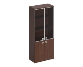 Шкаф для документов со стеклянными тонированными дверьми в рамке 90,2x44,2x221 Cosmo images
