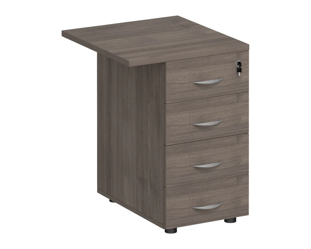 Брифинг-приставка с тумбой 4-ящичной с замком Комфорт