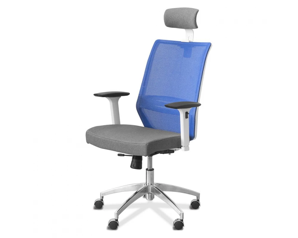 Кресло Aero lux с подголовником (белый каркас)