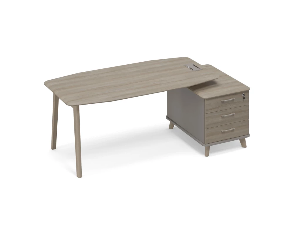 Стол на тумбе малой (тип 2) WOOD для руководителя Time Wood