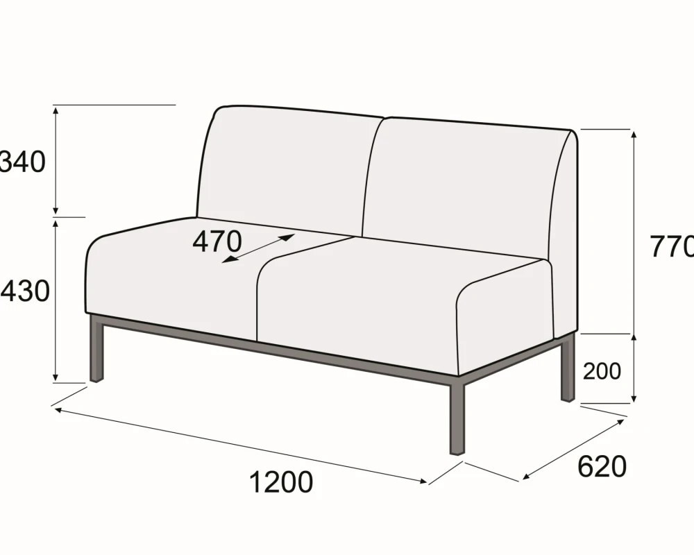 Диван 2-х местный Сигма лайт