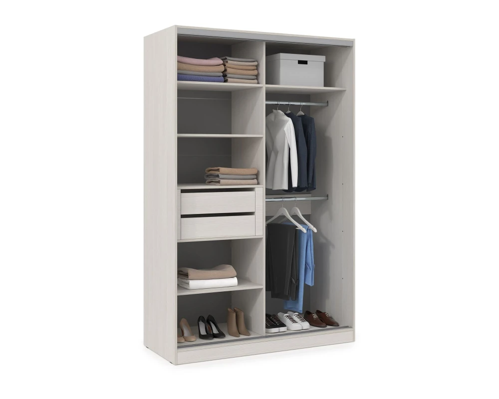 Шкаф-купе 2-дверный (1204*600*2201) ШКДЗ.12.7 КОМФОРТ / COMFORT