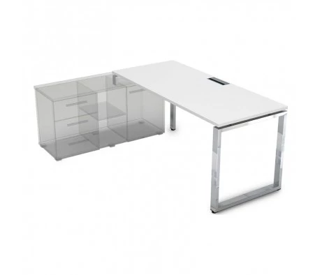 Стол рабочий, прямолинейный три опоры, левый (1600*700*750) НСТЛ-О.974 Gloss Line