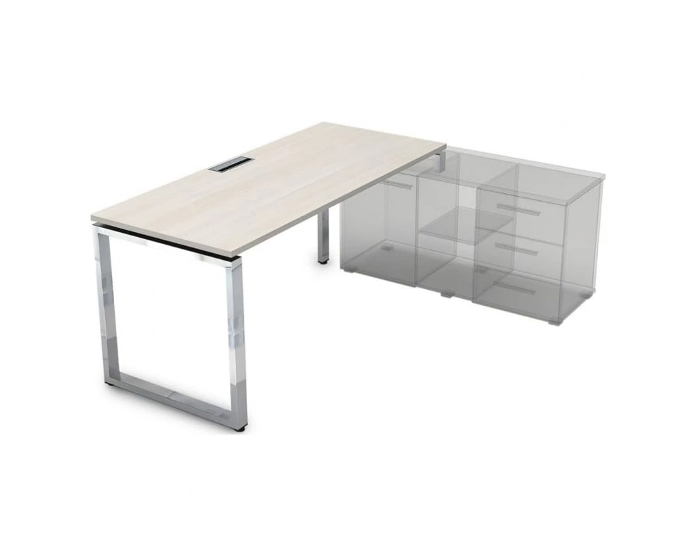 Стол рабочий, прямолинейный три опоры, правый (1400*700*750) НСТП-О.979 Gloss Line