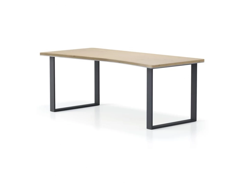 Стол симметричный, O-образные опоры 200х93,4х75 Activ Director Акация светлая/Антрацит