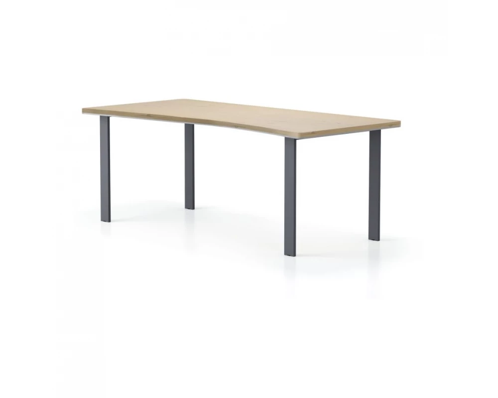 Стол симметричный, П-образные опоры 180х93,4х75 Activ Director Акация светлая/Антрацит