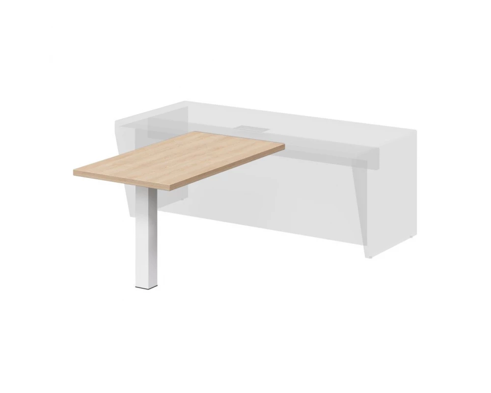 Брифинг 138х75х76 Plaza Director Дуб песочный/Белый глянец