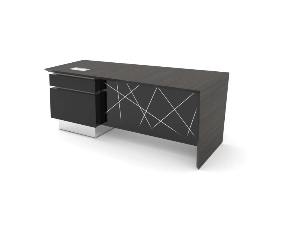 Рабочее место правое new 206,4х98-78х78 Trevizo Венге/Черный глянец