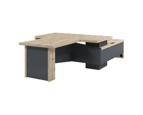 Стол руководителя с опорной тумбой T-818л.1000 Торстон images