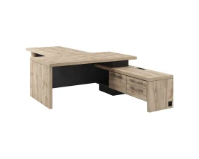 Стол руководителя с опорной тумбой T-918пр.1000 Торстон images