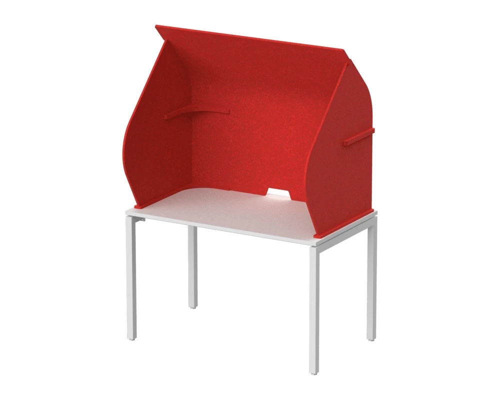 Кабина-капсула с фигурными боковыми стенками 118х72х140 Forest Office Алый коралл