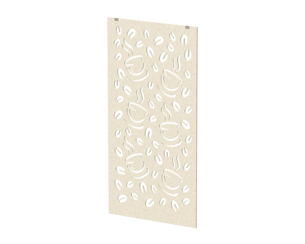 Перегородка с декором "Кофе" 100х1,2х200 Forest Office Лебединый пух