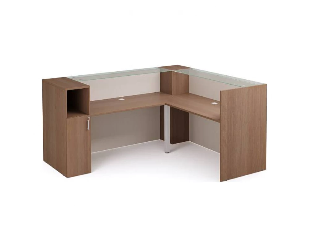 Стойка регистрационная угловая со шкафом левая Prizma