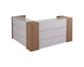 Стойка регистрационная угловая со шкафом левая Prizma images