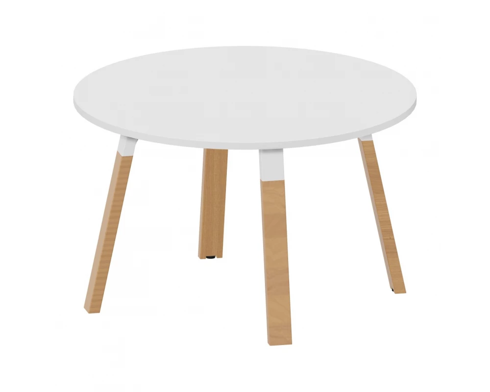 Круглый стол для совещаний 120х75 Artwood Белый/Бук