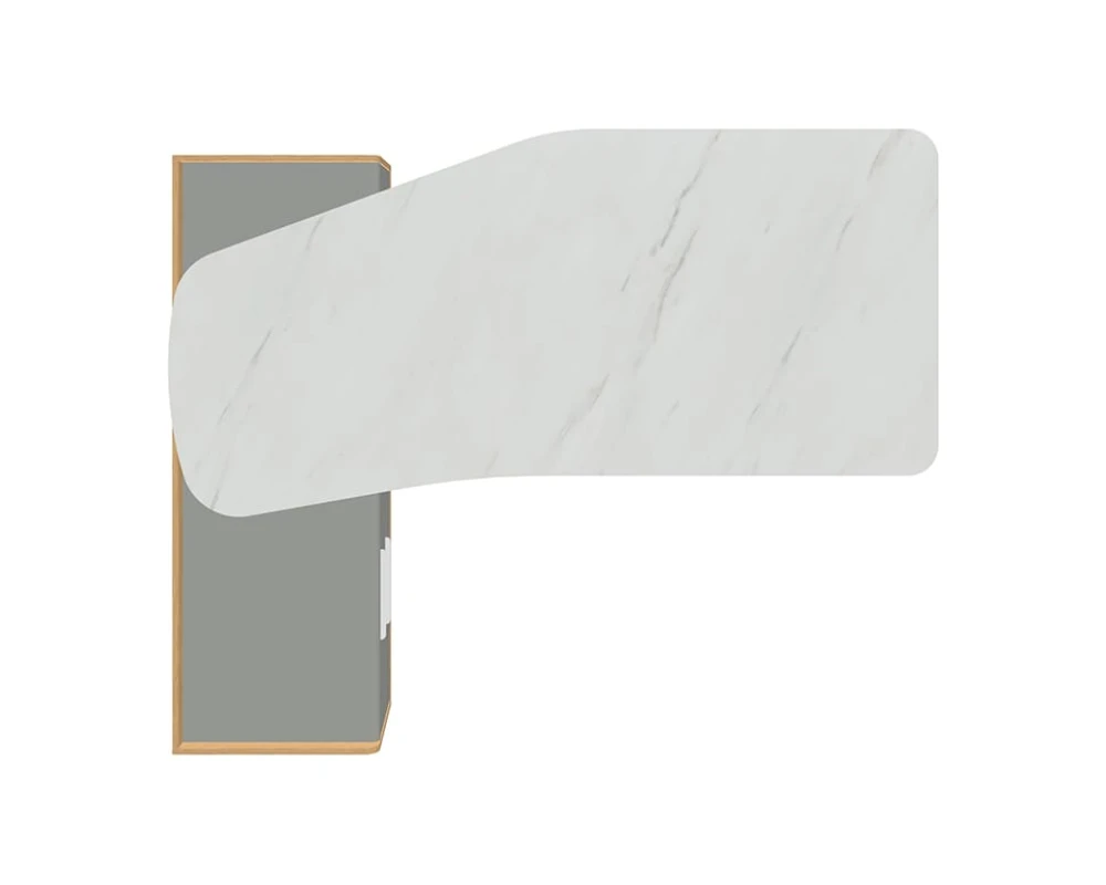 Стол рабочий эргономичный с опорной тумбой Rem-200.1L+Rem-33L Remo