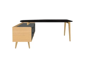 Стол рабочий эргономичный с опорной тумбой Rem-200.1L+Rem-33L Remo images