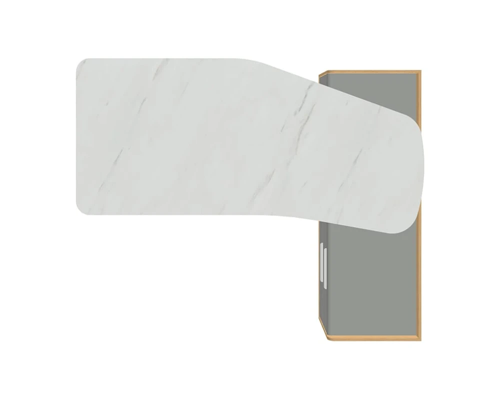 Стол рабочий эргономичный с опорной тумбой Rem-200.1R+Rem-33R Remo