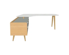 Стол рабочий интегральный с опорной тумбой Rem-209.1L+Rem-34L Remo images