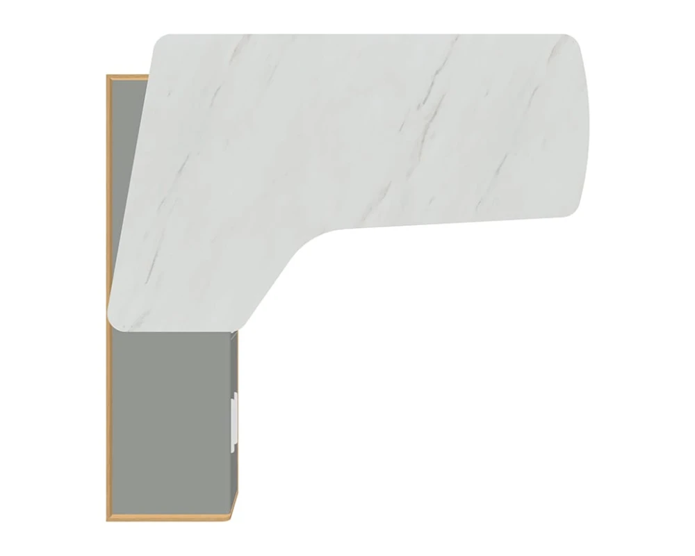 Стол рабочий интегральный с опорной тумбой Rem-209.1L+Rem-34L Remo