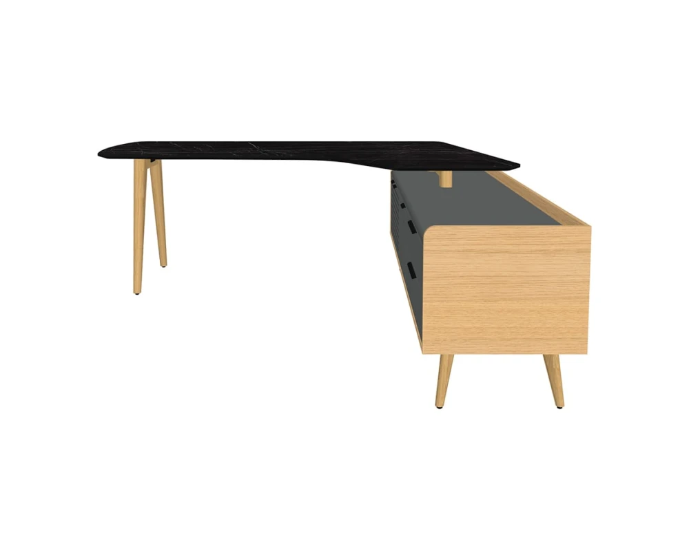 Стол рабочий интегральный с опорной тумбой Rem-209.1R+Rem-34R Remo