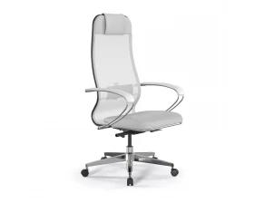 Кресло ErgoLife Comfort Сетка/Экокожа, Белый images