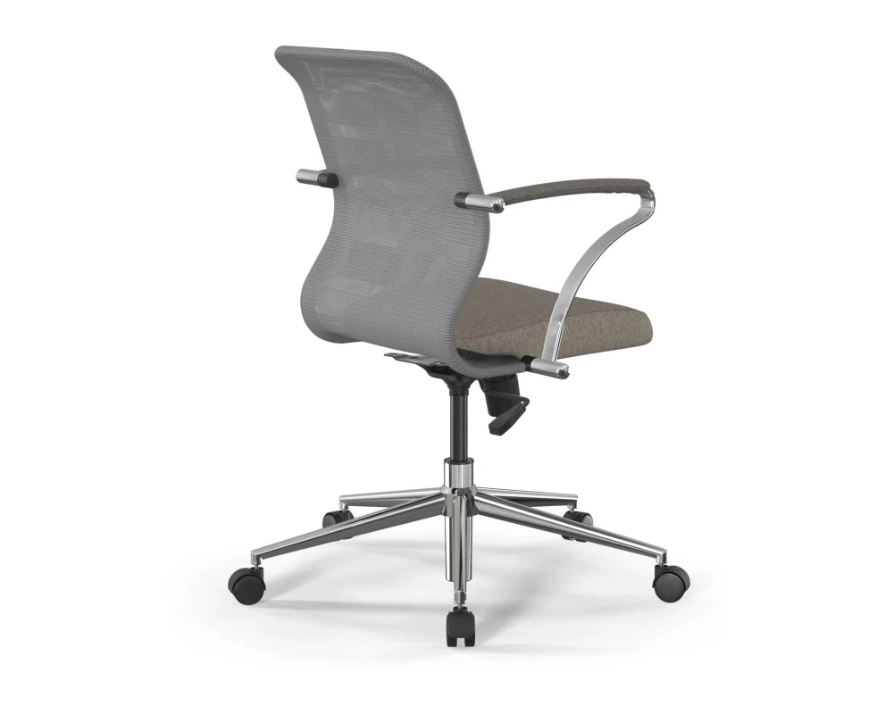 Кресло ErgoLife S 8 M4-9K M09.B23.G18.W01 Сетка/Ткань, Серый/Песочный