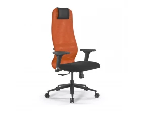 Кресло SynchroSit 8 B1-9D M25.B11.G19.W26 Сетка/Ткань, Оранжевый/Черный images