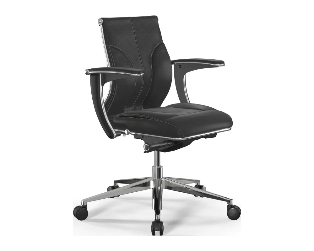 Кресло Samurai S4-11U M26.B32.G25.W03 (бежевая строчка) Экокожа, Черный