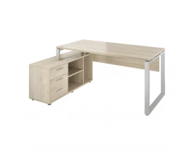 Стол на м/к опорная тумба слева (1780х1235х760) Атлон images