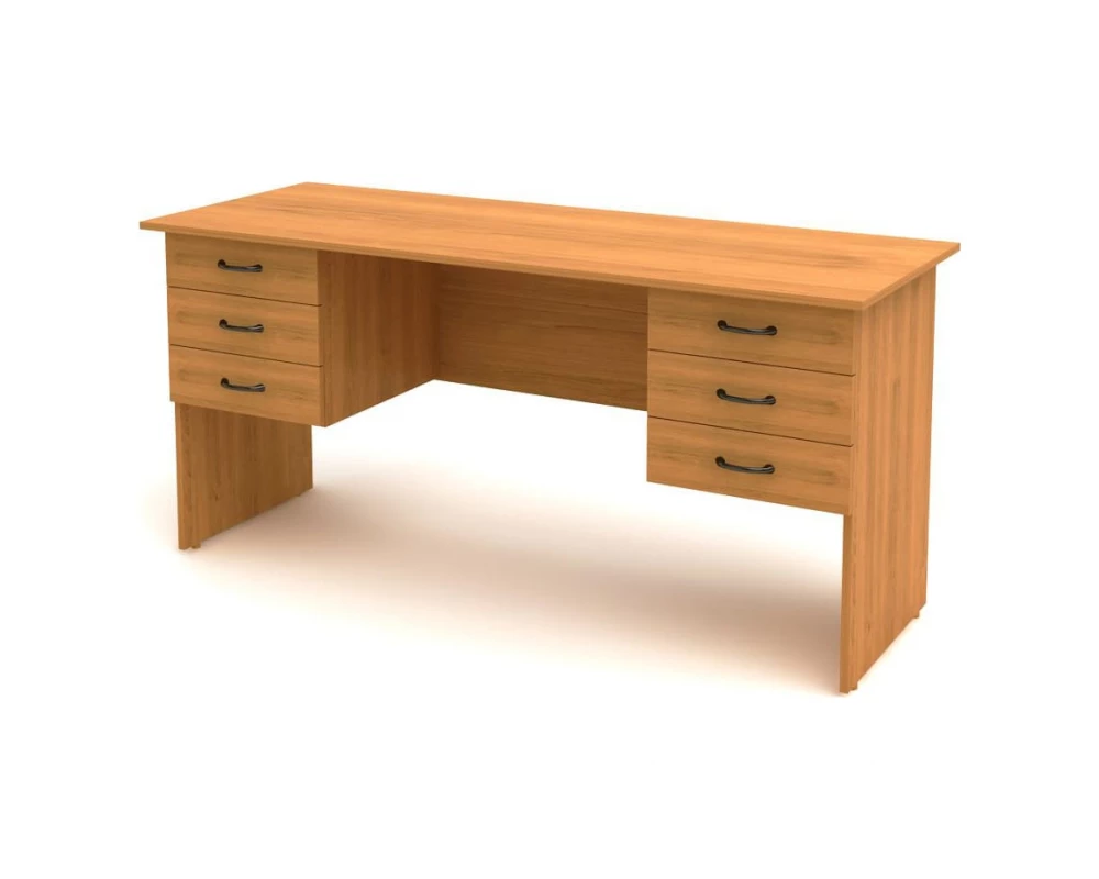 Стол 2-тумбовый 6 ящиков (1602х702х750) СФ11 Фея