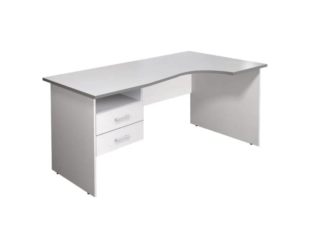 Стол кривол. с тумбой П 1604х904(704)х756 КМ77 Монолит