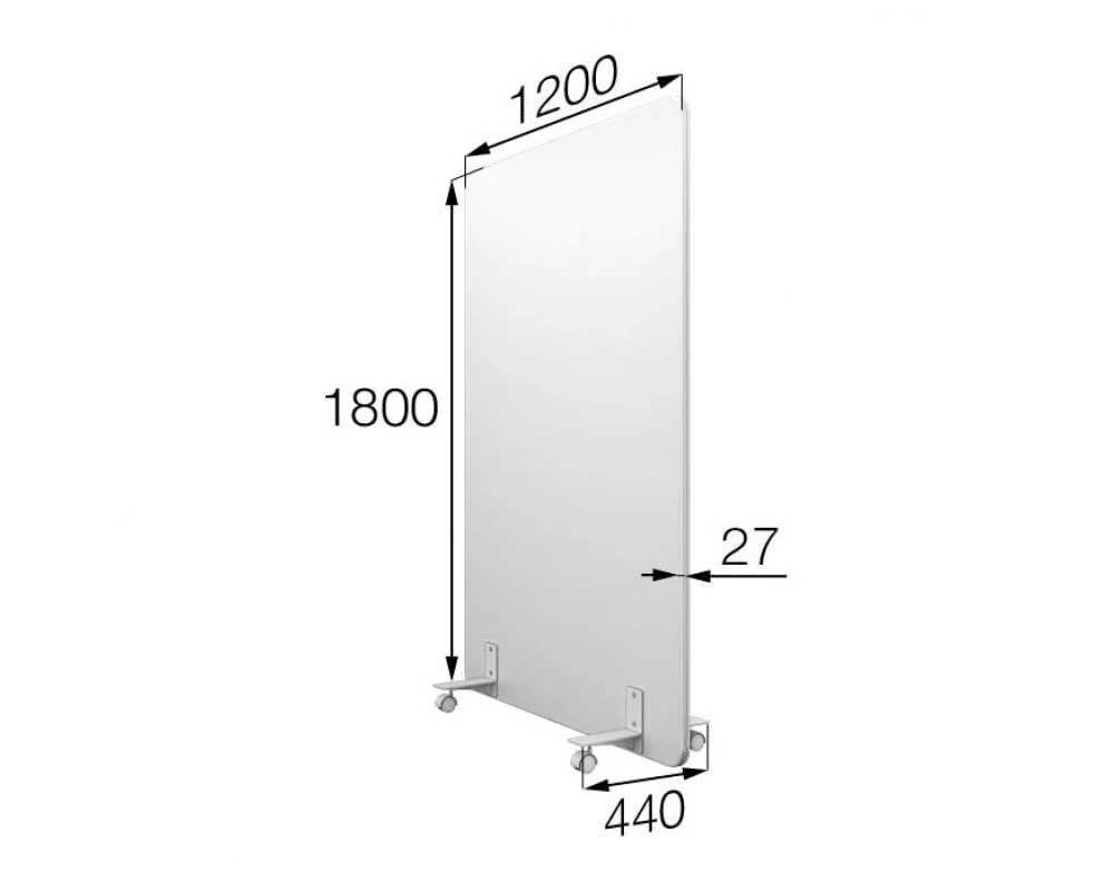 Мобильная прегородка MV-120/180 Муви MVK