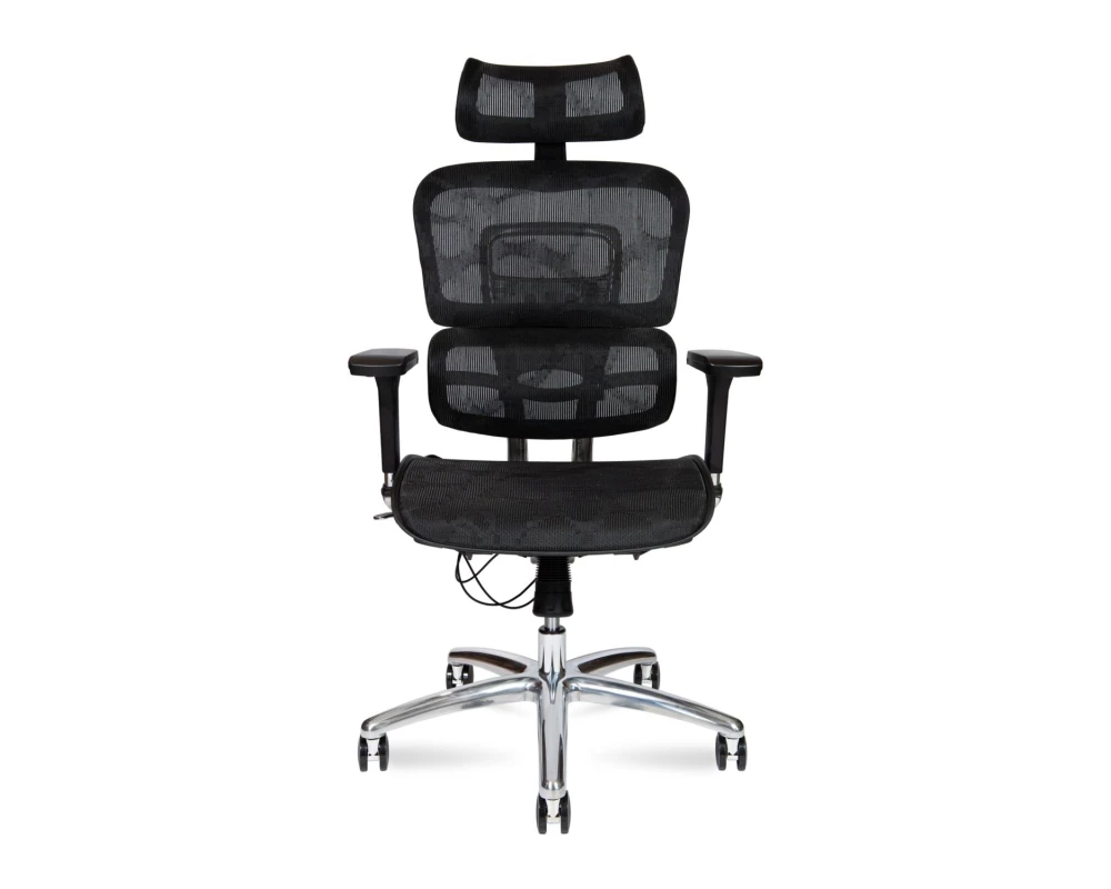 Кресло Norden Крон алюминюм блэк / Kron aluminium black Сетка, Черный