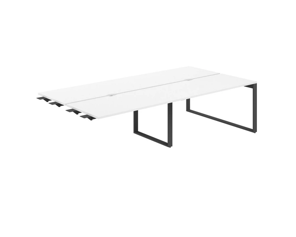 Рабочая станция комбо с вырезом 2800х1438х750 Allegro Белый/Антрацит