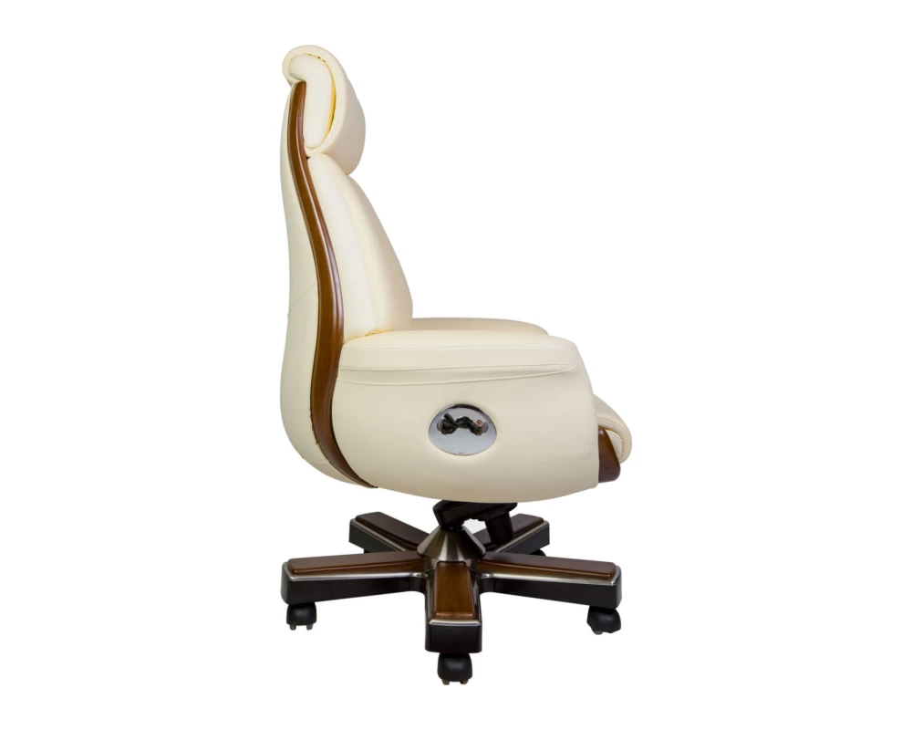 Кресло для руководителя Norden Трон Натуральная кожа, Слоновая кость