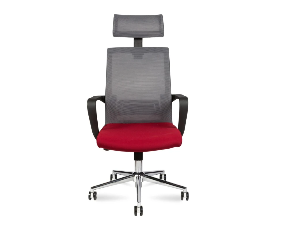 Кресло Norden Интер хром Сетка/Ткань, Красный