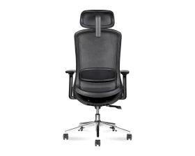 Кресло Norden Космо блэк / Cosmo black хром Сетка/ Ткань, Черный images