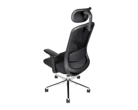 Кресло Norden Космо блэк / Cosmo black хром Сетка/ Ткань, Черный images