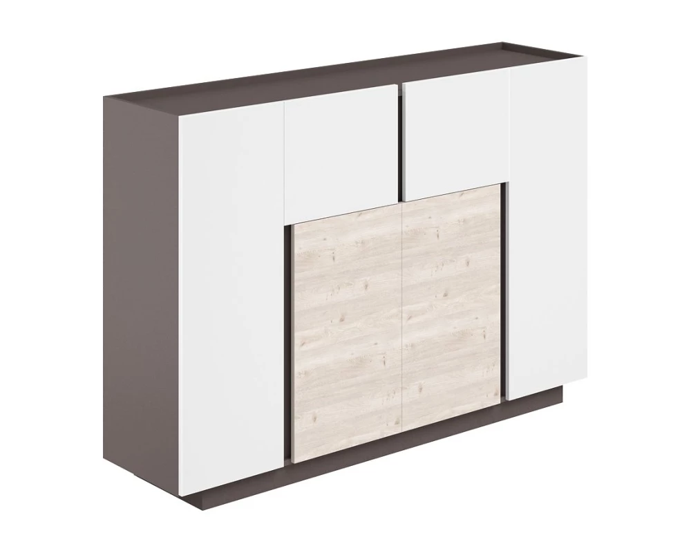 Шкаф хедлайнер 1800х450х1250 Sirio Вольфрам/Белый/Дуб тоскана